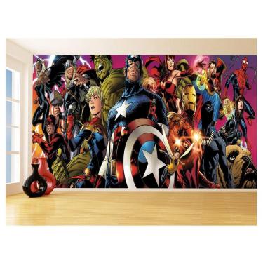 Imagem de Papel De Parede 3D Heróis Vingadores Arte Hq 3,5M Nhma303