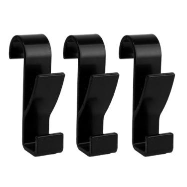 Imagem de 3/6 peças de gancho para escorredor de toalhas aquecido, trilho de radiador, gancho de banho, cabide dobrável para cachecol, cabide para roupas, cabide para toalhas de banheiro, A, 3 peças, preto