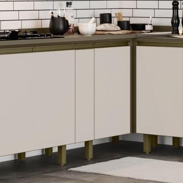 Imagem de Balcão Condimentos 20cm 1 Porta com Tampo Alice Duna/Cristal