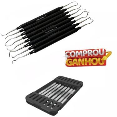 Imagem de Kit Periodontia Curetas Gracey 8 Instrumentais Odontológicos - Lysanda