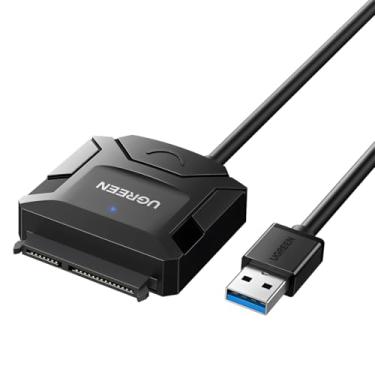 Imagem de Adaptador Usb 3.0 p/SATA III Disco Rígido Preto, Compatível com HDD e SSD de 2,5 e 3,5 Polegadas, Transferência Dados até 6Gbps, Plug and Play, Suporte UASP, Compatível com Windows e Mac OS