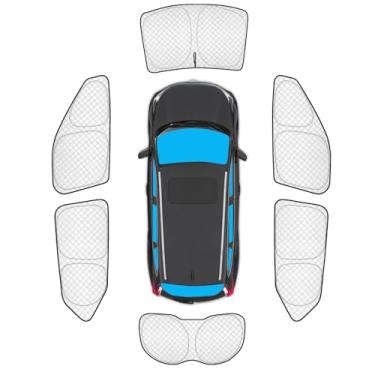 Imagem de KMF 6 peças de persianas espessas de janela completa para acessórios Nissan Kicks 2018-2024, capas de janela de carro para-sol para para-brisa lateral traseira, bloqueio UV e blackout privacidade para