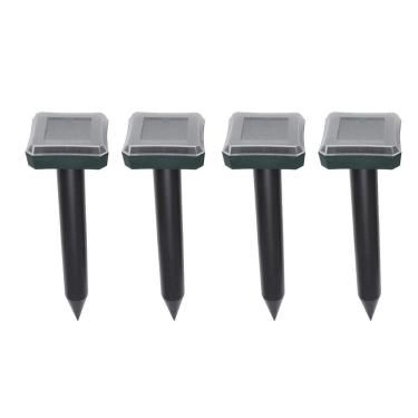 Imagem de Repelente Solar Ultrassonico 4 unidades Pestes Cobras Ratos Roedores Jardim Externo