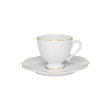 Imagem de Xícara Para Café Com Pires Em Porcelana Soleil 75ml Oxford Victoria
