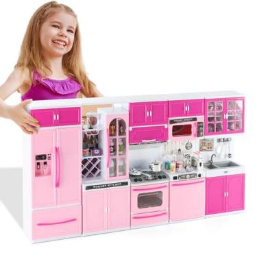 Imagem de Brinquedos de cozinha SOCBTNSO 64 unidades rosa com luzes e sons para 