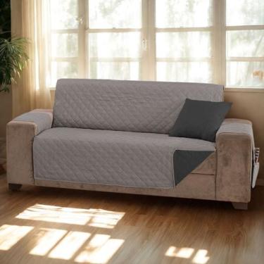 Imagem de Capa Protetora de Sofá Padrão 3 Lugares Manu Matelado Dupla Face - MR 