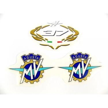 Imagem de Kit Adesivos Compatível Tanque Mv Agusta F4 Vermelha Ag020 - SPTS