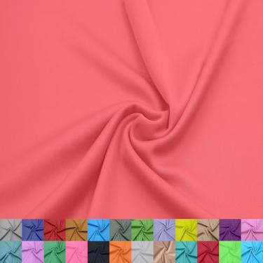 Imagem de Stylish FABRIC Forro interloque 100% poliéster de 152 cm de largura – tecido de malha leve elástico bidirecional por jarda para vestuário, maternidade, decorações de festa, cortinas, artesanato e DIY