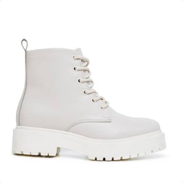 Imagem de Bota Coturno Feminina Tratorada Com Cadarço Couro