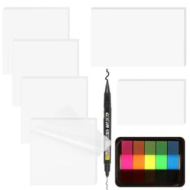 Imagem de Notas adesivas MEIGAONE Transparent 700 Sheets com abas de índice