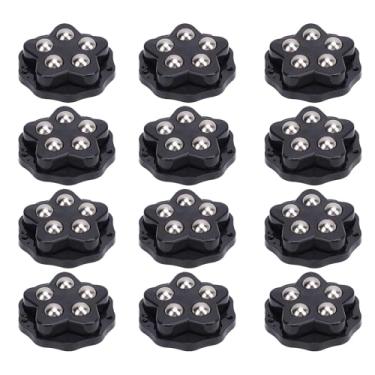 Imagem de YWBL-WH Rodas de Rodízio Pesado Premium Com Pastilhas de Freio, 12pcs Csters Autônomos para Estantes, Latas de Lixo, Ideais para Objetos Pesados (Preto)