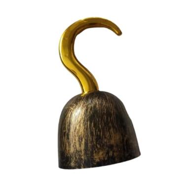 Imagem de YIJU Acessórios para fantasia de gancho do Capitão Pirata, adereços de Halloween para brincadeira de faz de conta, simulação criativa, cosplay, brinquedo, Ouro