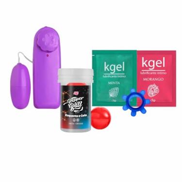Imagem de Kit Erótico Casal Vibrador Bullet Lubrificante Kgel íntimo Anel Peniano e Pepper Ball