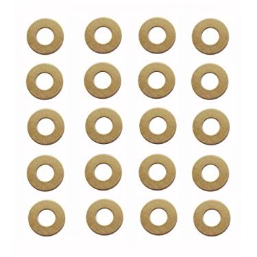 Imagem de HAISDA 20 peças de canivete de bolso EDC junta de arruela de latão para C81 C223 C85, arruelas de pino pivô, substituição de junta de calço de meson, anel de almofada de facas dobráveis, 0,3 x 11 x