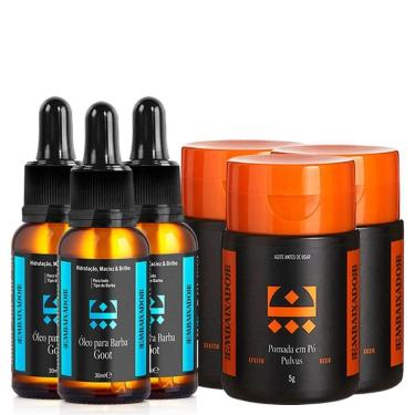 Imagem de Kit 03 Óleo Barba Goot + 03 Pomada Em Pó Pulvus Embaixador 30Ml