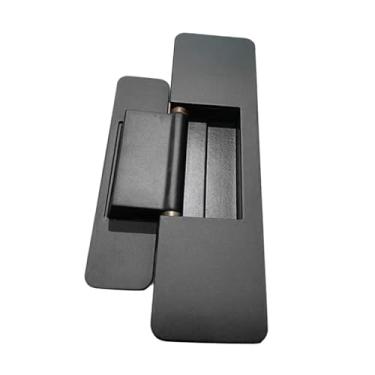 Imagem de Ｂｅｓｇａ Dobradiça de porta oculta, espessada, resistente, pivô sólido, silencioso, invisível, ajustável para porta interna de estante, Preto