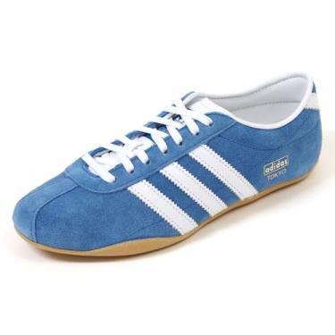 Imagem de adidas Originals Tênis feminino Tóquio, Pássaro azul/branco nuvem/chiclete, 36
