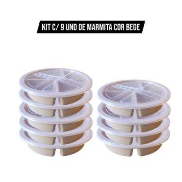 Imagem de Kit Marmita Conservadora de Alimentos 4 Divisórias Térmica, Reutilizáv