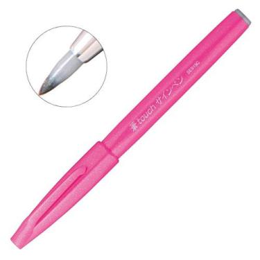 Imagem de Caneta Pincel Brush Sign Pentel Lettering Desenho Caligrafia, Rosa