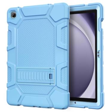 Imagem de Azzsy Capa para Samsung Galaxy Tab A9+ modelo 2023 de 10,9 polegadas (SM-X210/X216/X218), capa protetora resistente à prova de choque de alto impacto, azul celeste