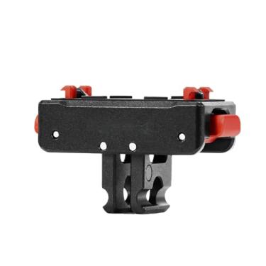 Imagem de YUULNMOP Base magnética de alumínio de liberação rápida compatível com Insta360 X5/Ace Pro 2, adaptador de base magnética de encaixe com trava de garra dupla e orifício de parafuso de 1/4 para câmeras