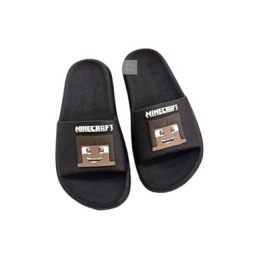 Imagem de Chinelo Slide Jogo Eletrônico Menino Leve Uso Diário Tamanho 27 ao 40 (Preto Cabeça, BR, Criança de 4 a 8 anos, Faixa Numérico, 29, 30)