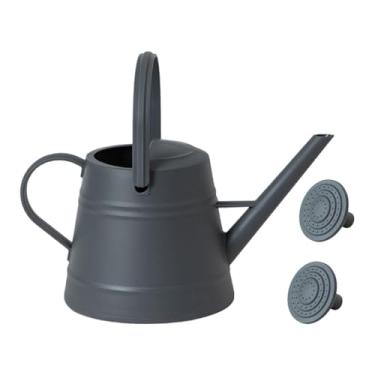 Imagem de Ｂｅｓｇａ Regador de 3,8 L para plantas de interior, ferramenta de jardinagem portátil, prática e criativa, bico longo com aspersor, Cinza Escuro