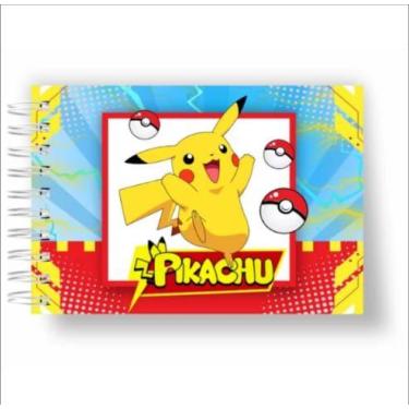Imagem de Livro De Colorir Pikachu - Desenhos 50 Desenhos Folhas 180g Capa Dura 