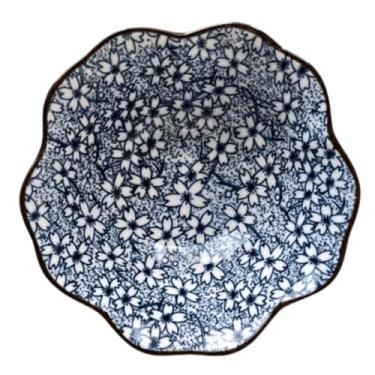 Imagem de Mini Bowls Floridos Azul Porcelana 10cm Petiscos Azulejo Portugues Tigelinha Cumbuca (C, 110 ML)