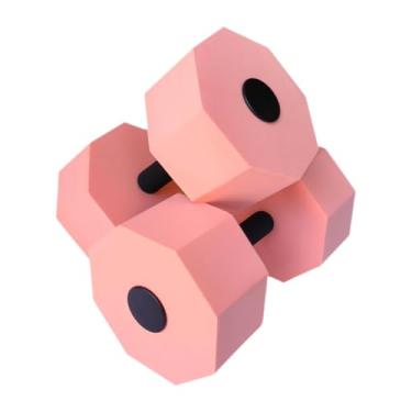 Imagem de kowaku 2 peças halteres para exercícios aquáticos acessórios de EVA pesos de piscina halteres para aeróbica treinamento de força fitness esportes aquáticos, Rosa