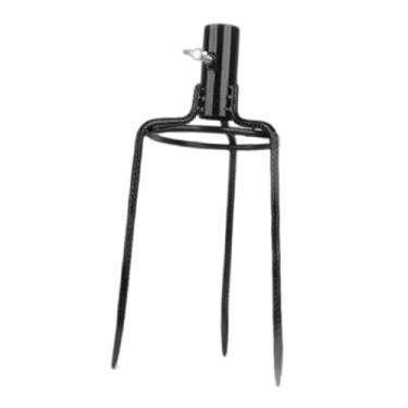 Imagem de IEUDNS Suporte removível para guarda-chuva embutido no solo, âncora, suporte para trado de grama, prático com três pontas, para guarda-sol para pátio