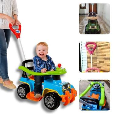 Imagem de Brinquedo Carrinho de Passeio Infantil Jip Jip de Empurrar Menino Meni