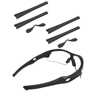 Imagem de 2 pares de kit de borracha de substituição para óculos de sol Oakley Radar Path/Pitch/Edge, Black Rubber Kits, One Size