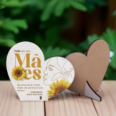 Imagem de Kit 10 Coração MDF Homenagem Especial para o Dia das Mães - Deliquadro