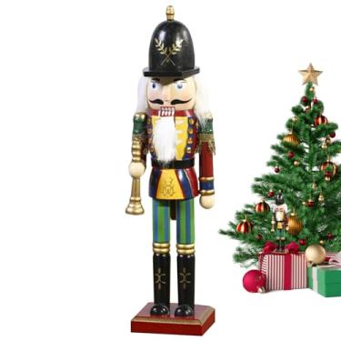 Imagem de Rrlihjgu Bonecos Quebra Nozes | Decoração Natal Soldado Quebra-Nozes - Enfeite Tradicional Para Lareira Mesa Jantar Janela Decoração De Casa