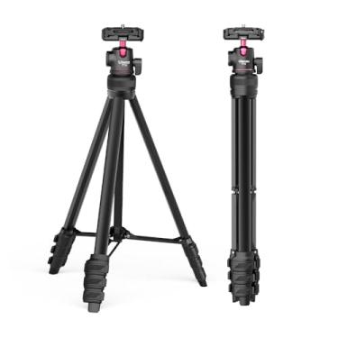 Imagem de Tripé Portátil Ulanzi TT51 com Cabeça Esférica 360°, Altura Ajustável 138cm, Suporte para Celular e Rosca 1/4", Liga de Alumínio para Câmeras e Smartphones