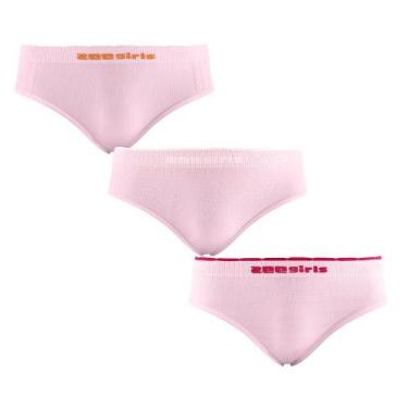 Imagem de Kit 3 peças Calcinha Tanga Infantil Sem Costura Zee Rucci, M