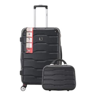 Imagem de Mala De Bordo P Tripx Expansiva Cadeado Senha + Frasqueira P, Preto