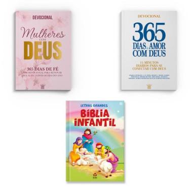 Imagem de Combo da Família com Deus - Kit com 2 Livros Devocionais + Bíblia Infa