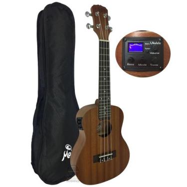 Imagem de Ukulele Concert Eletrico Sapele Malibu 23 Capa Corda Aquila