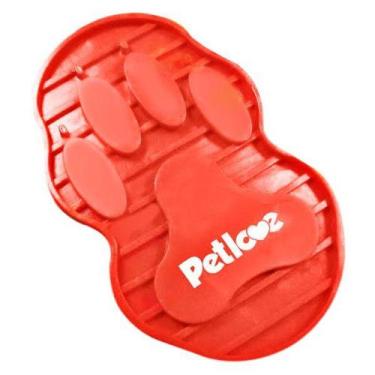 Imagem de Escova Petlove de Borracha Vermelha para Cães e Gatos