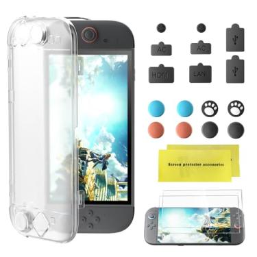 Imagem de Protective Case Set for Switch 2,DUXICEPIN Slim Full Body Cover for 2025 Switch 2 with 2 Screen Protectors, Blue Light Filter, Waterproof & Anti-Fingerprint,Includes Dust Plugs & Thumb Grips