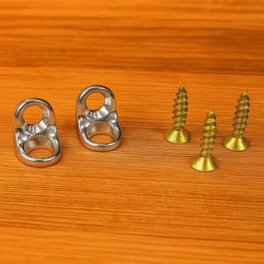 Imagem de Suporte Cantoneira Niquelada Móveis 2 Furos 100 Pçs + Paraf. - Paraiso