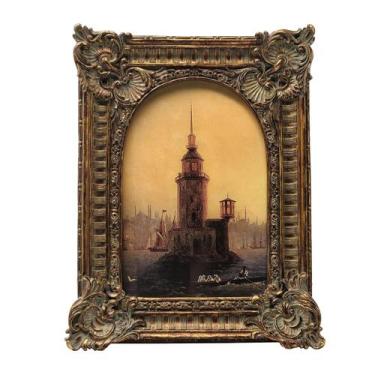 Imagem de Porta-retratos BILXIM Vintage 4x6 Antique Bronze Gold Arqueado