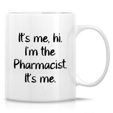 Imagem de Retreez Caneca engraçada de farmacêutico – It's Me, Hi I'm the Pharmacist – Caneca de café ou chá de cerâmica de 325 ml – Presente hilário para farmacêuticos, técnicos de farmácia, colegas de trabalho