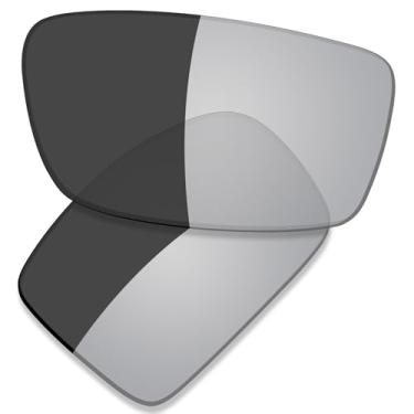 Imagem de SAUCER Lentes de reposição premium para óculos de sol Oakley Gascan OO9014 de alta definição - cinza fotocromático anti luz azul