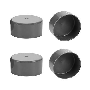 Imagem de ZHYOHEN Protetor de rolamento de roda de 4 peças de 1,98 polegadas preto cubo de roda de borracha tampa de enchimento de óleo