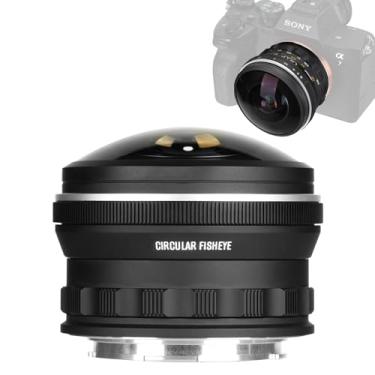 Imagem de AstrHori Lente de câmera de quadro completo F2.8 de 6 mm, lente olho de peixe ultra ampla de 220°, distância mínima de foco de 0,8 cm, suporta câmeras de até 61 MP compatíveis com Sony E Mount