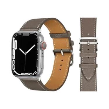 Imagem de Pulseira De Couro Unissex Para Apple Watch 46mm 44mm 41mm 45mm 38-42mm