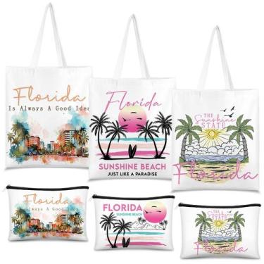 Imagem de Sacola Reginary Souvenir Florida com bolsa de cosméticos (6 unidades)